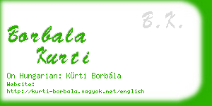 borbala kurti business card
