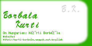 borbala kurti business card